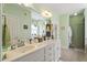 Large bathroom with dual sink vanity and separate shower at 229 Hocutt Farm Dr Dr, Clayton, NC 27527