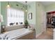 Bright bathroom features a jacuzzi bathtub, window, and spacious walk-in closet at 229 Hocutt Farm Dr Dr, Clayton, NC 27527