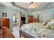 Spacious bedroom with trey ceiling, an ensuite bath, and lots of storage space at 229 Hocutt Farm Dr Dr, Clayton, NC 27527