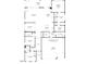 Well designed floor plan showing a 3-car garage, 3 bedrooms, and an open-concept kitchen, living and dining area at 229 Mugby Rd # 167, Raleigh, NC 27610