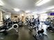 Community gym equipped with treadmills, elliptical machines, and weight-lifting equipment at 3021 Remington Oaks Cir, Cary, NC 27519