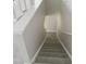 Carpeted staircase leading to the lower level of the home at 3021 Remington Oaks Cir, Cary, NC 27519
