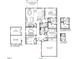 Detailed floor plan showcasing the layout of the single-Gathering home, including the kitchen and bedrooms at 33 Elmwood Ave, Sanford, NC 27330
