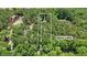 Aerial view of a 1.46 acre parcel surrounded by trees; this private lot provides peace and quiet at 3841 Rawls Church Rd, Fuquay Varina, NC 27526