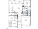 First floor plan featuring open concept living, dining, kitchen, and primary bedroom with en-suite bath at 405 Mugby Rd # 153, Raleigh, NC 27610