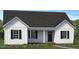 Charming single-story home featuring a modern design with white siding and a welcoming front porch at 4456 Poppy Mallow Ln, Oxford, NC 27565