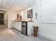 Basement kitchenette offers convenience with a wet bar, stainless steel refrigerator and countertop space at 540 Vista Del Lago Ln, Wake Forest, NC 27587