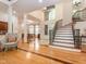 Stately foyer with a grand staircase, tiled entrance and chandelier at 540 Vista Del Lago Ln, Wake Forest, NC 27587