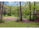 Picturesque backyard featuring a pond and mature trees at 6971 Shady Creek Trl, Rougemont, NC 27572