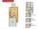 The Hemlock floor plan featuring a patio, Gathering room, dining area, kitchen, two-car garage, and three bedrooms at 8937 Kennebec Crossing Dr, Angier, NC 27501