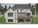 Expansive backyard features a screened porch, elevated deck, and basement patio at 913 Tyrrell Rd, Raleigh, NC 27609