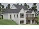 Exterior rear view of home featuring a screened porch and staircase to yard at 913 Tyrrell Rd, Raleigh, NC 27609