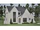 New construction exterior elevation featuring brick facade, modern windows and manicured landscaping at 913 Tyrrell Rd, Raleigh, NC 27609