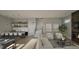 Combination rec room & living room showcasing a pool table, bar, and inviting fireplace and couches at 913 Tyrrell Rd, Raleigh, NC 27609