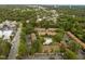 Aerial view displaying townhouses with a pool, surrounded by lush greenery and parking facilities at 105 Fidelity St # B19, Carrboro, NC 27510