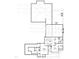 Second floor plan showing 3 bedrooms, laundry room, and unfinished storage at 121 Anfield Rd, New Hill, NC 27562