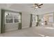 Spacious main bedroom features a trey ceiling, large windows, and doorway to a luxury bath at 1475 Sierra Glen Cir, Apex, NC 27502