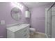 Bathroom features a shower-tub combination, a toilet, and a white vanity at 166 Greenmont Ln, Cary, NC 27511