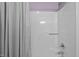 Bathroom features a white shower and shower curtain at 166 Greenmont Ln, Cary, NC 27511