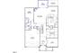 Detailed first floor floorplan showcasing the layout of the kitchen, Gathering room, and garage at 212 Augusta Pond Way # 128, Raleigh, NC 27603