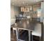 Dining room with dark wood table and bench seating at 2309 Redbridge Ln, Apex, NC 27502