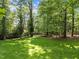 Lush backyard featuring well-maintained grass and mature trees creating a shaded and peaceful environment at 2840 Mattlyn Ct, Raleigh, NC 27613