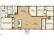 Detailed layout showing bedrooms, bathrooms, kitchen, living area, entry, and laundry room at 4451 Poppy Mallow Ln, Oxford, NC 27565
