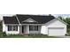 Charming one-story home with a well-manicured lawn, black shutters, and a garage at 4452 Poppy Mallow Ln, Oxford, NC 27565