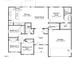 Open-concept floor plan showcasing a kitchen, great room, bedrooms, owner's suite, garage, and outdoor porch at 4459 Poppy Mallow Ln, Oxford, NC 27565