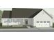 Contemporary design featuring a covered porch and attached two-car garage at 4465 Poppy Mallow Ln, Oxford, NC 27565