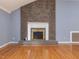 Close up of fireplace with hardwood floors at 4508 Old Us 421 N N, Siler City, NC 27344