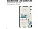 Second floor floorplan featuring bedrooms and bathroom with measurements at 6225 Waterside Ln, Raleigh, NC 27613