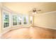Bright bonus room with multiple windows, offering great potential for customization and design projects at 80 Shambley Meadows Dr, Pittsboro, NC 27312