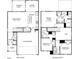 Detailed floor plan showcasing the layout of the first and second floors at 848 Ottawa Dr, Garner, NC 27529
