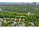An aerial view showing proximity of the property to Chapel Hill, Raleigh, RTP, and RDU at 104 Edgewater Cir, Chapel Hill, NC 27516