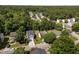 Aerial view of a neighborhood surrounded by lush greenery at 109 Gladstone Dr, Durham, NC 27703