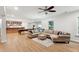Spacious living room with a pool table, bar area and sectional sofa at 119 Eagles Watch Ln, Chapel Hill, NC 27517