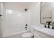 Bathroom with a white shower and vanity at 121 River Hills Dr, Clayton, NC 27527