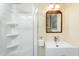 Modern bathroom with shower and white vanity at 126 Barclay Rd, Chapel Hill, NC 27516