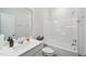 Clean bathroom with a tub-shower combination and simple decor at 1412 Maple Branch Cir # 35, Graham, NC 27253