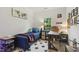 Stylish bedroom with a single bed, a study desk, and playful decor at 145 Cassada Ct, Holly Springs, NC 27540