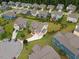 Aerial view of home showcasing mature landscaping, a large lot, and a long driveway at 1704 Fawn Chase Ct, Wake Forest, NC 27587