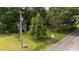 Scenic lot view featuring mature trees, an old shed, and roadside access at 1908 Rocky Cross Rd, Zebulon, NC 27597