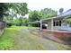 Lush backyard with a covered patio, offering space for outdoor relaxation and entertaining at 2006 N Ashland Dr, Burlington, NC 27217