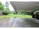 Spacious carport offering ample parking and views of the backyard at 2006 N Ashland Dr, Burlington, NC 27217
