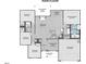 Layout of a spacious house showing bedrooms, living areas, kitchen, and a two-car garage at 260 Pretty Run Branch Ln, Wendell, NC 27591