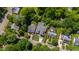 Aerial view of houses with manicured lawns, complemented by lush trees at 2805 Van Dyke Ave, Raleigh, NC 27607