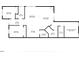 Detailed floor plan showcasing the layout with two bedrooms, primary bedroom, kitchen, and living areas at 320 Madres Ln, Morrisville, NC 27560