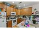 Efficient kitchen with ample cabinet space, appliances and laminate countertops at 320 Madres Ln, Morrisville, NC 27560