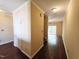 Spacious living room featuring hardwood floors, neutral walls, staircase, and slider leading to outdoor space at 650 Ganyard Farm Way # 41, Durham, NC 27703